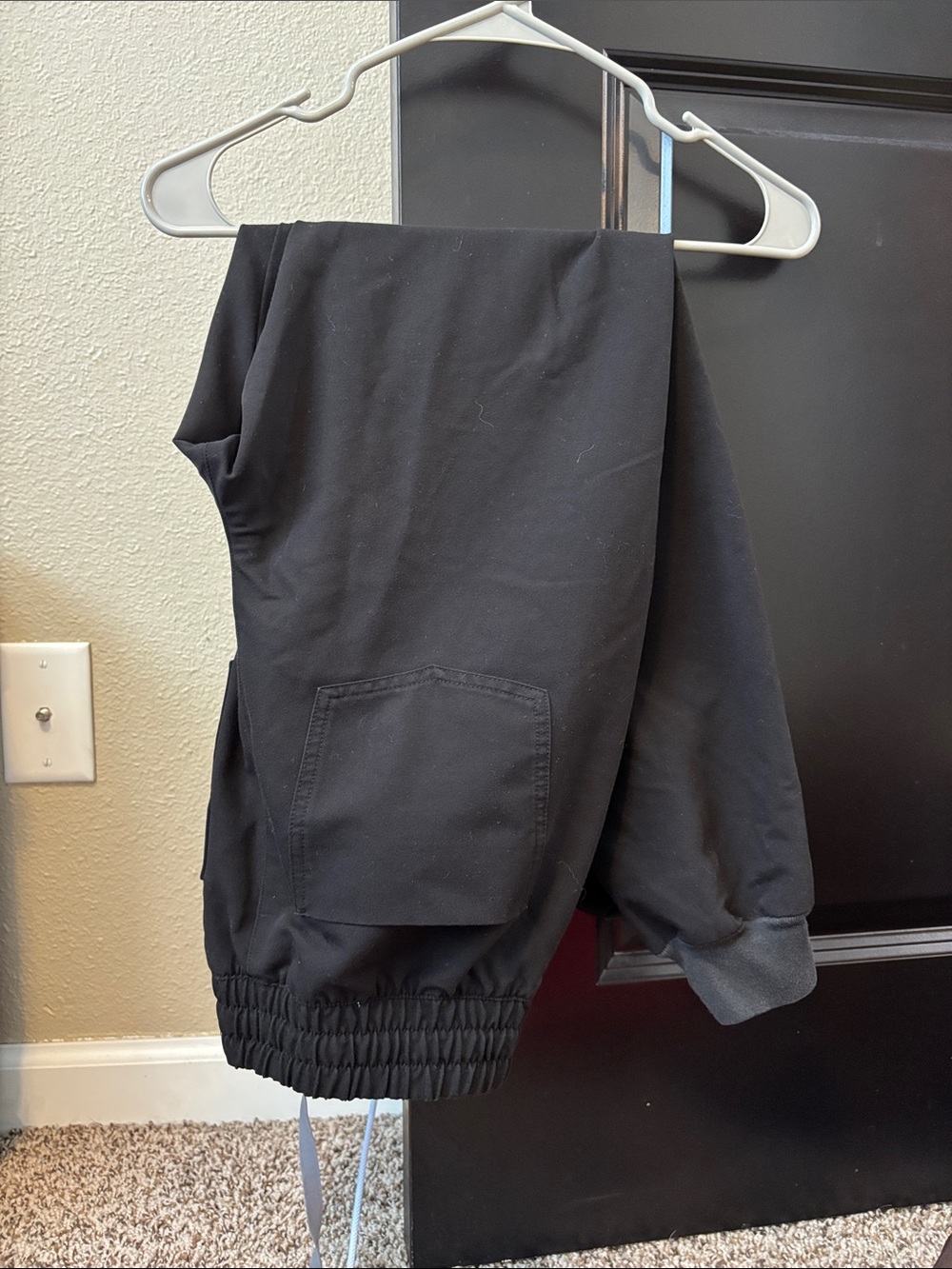 FIGS Black Technical Jogger with Elastic Waist